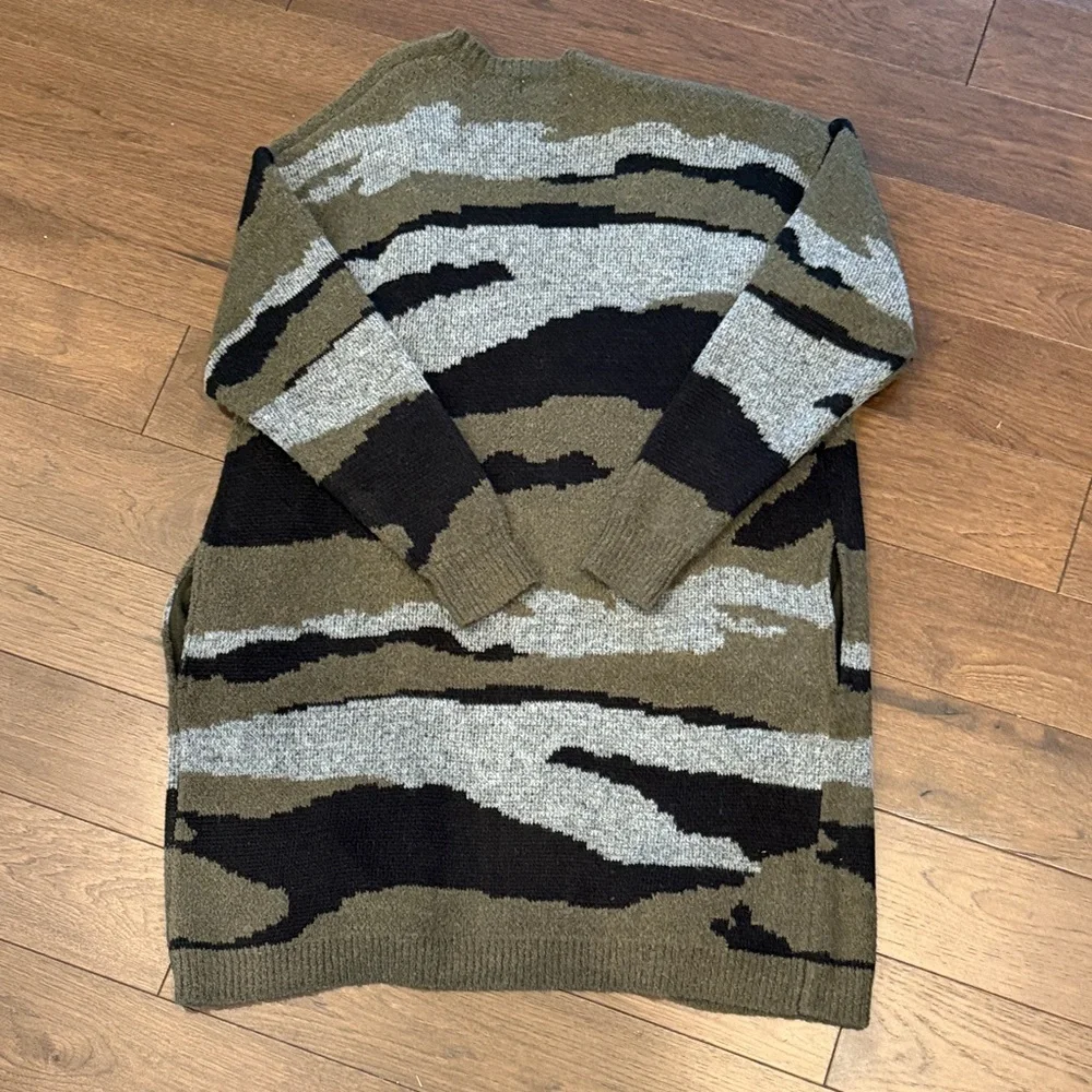 Knox Rose Camouflage Open Front Cardigan/Duster Large  C15-017